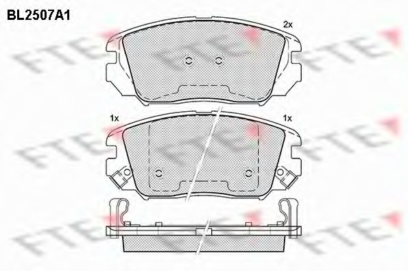 Комплект тормозных колодок, дисковый тормоз FTE BL2507A1