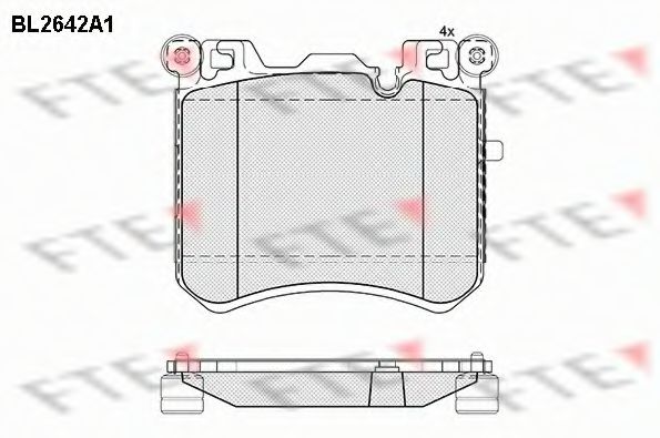 Комплект тормозных колодок, дисковый тормоз FTE BL2642A1