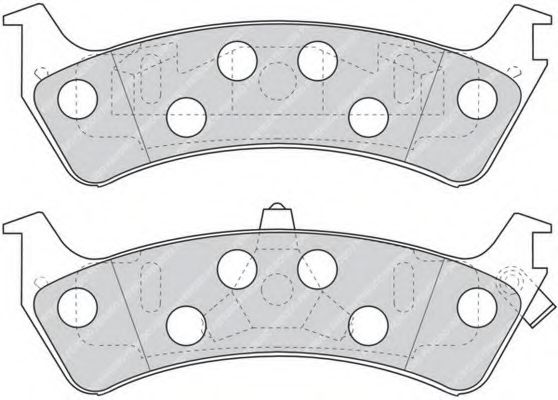 Комплект тормозных колодок, дисковый тормоз FERODO FDB1130
