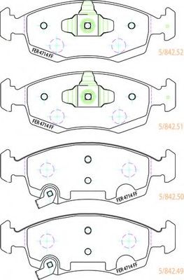Комплект тормозных колодок, дисковый тормоз FERODO 25323