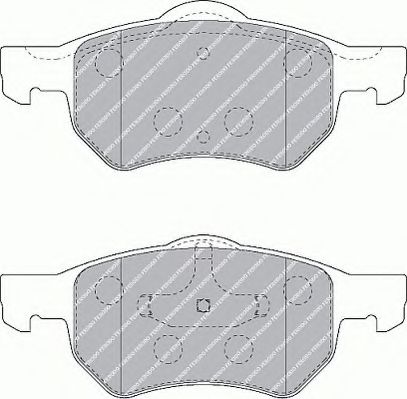 Комплект тормозных колодок, дисковый тормоз FERODO FSL1474