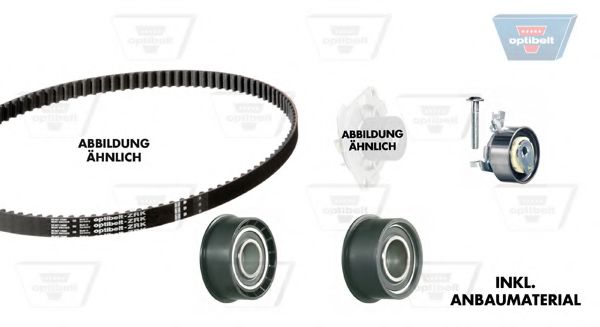 Водяной насос + комплект зубчатого ремня OPTIBELT KT 1024 W2