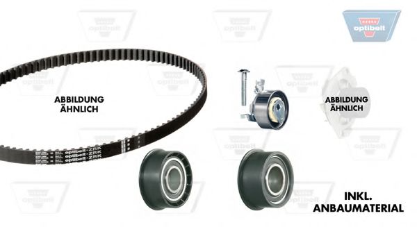 Водяной насос + комплект зубчатого ремня OPTIBELT KT 1024 W3