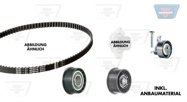 Водяной насос + комплект зубчатого ремня OPTIBELT KT 1207 W1