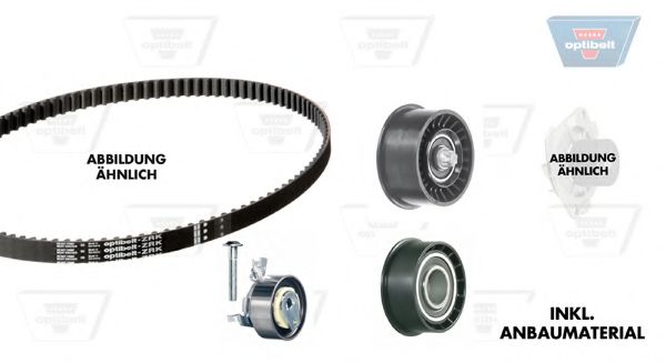 Водяной насос + комплект зубчатого ремня OPTIBELT KT 1207 W3