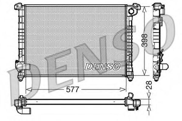 Радиатор, охлаждение двигателя DENSO DRM05100