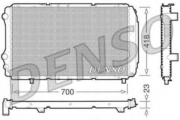 Радиатор, охлаждение двигателя DENSO DRM09077