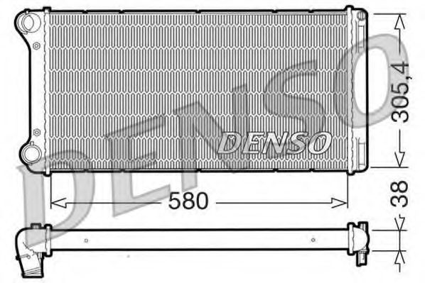 Радиатор, охлаждение двигателя DENSO DRM09103