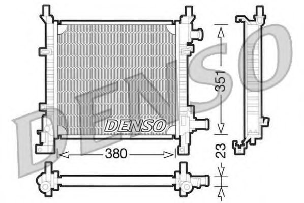 Радиатор, охлаждение двигателя DENSO DRM10061