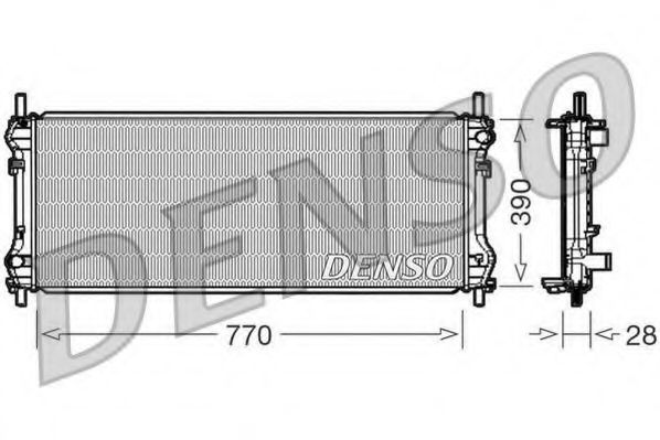 Радиатор, охлаждение двигателя DENSO DRM10103