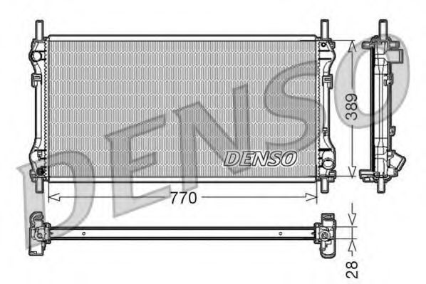 Радиатор, охлаждение двигателя DENSO DRM10104