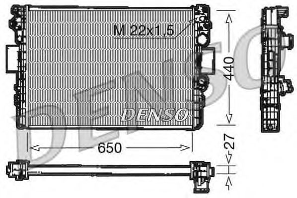 Радиатор, охлаждение двигателя DENSO DRM12003