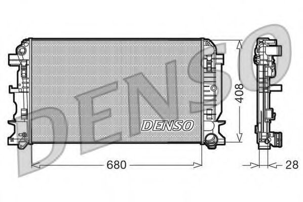 Радиатор, охлаждение двигателя DENSO DRM17009