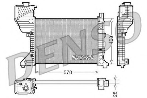 Радиатор, охлаждение двигателя DENSO DRM17016