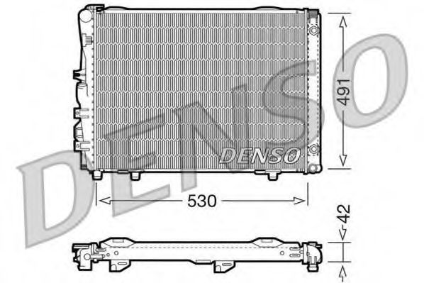 Радиатор, охлаждение двигателя DENSO DRM17030