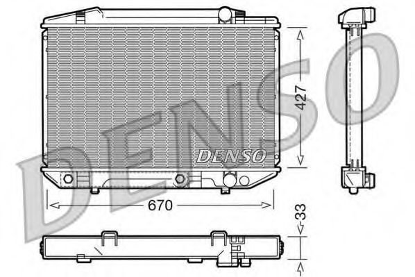 Радиатор, охлаждение двигателя DENSO DRM17051