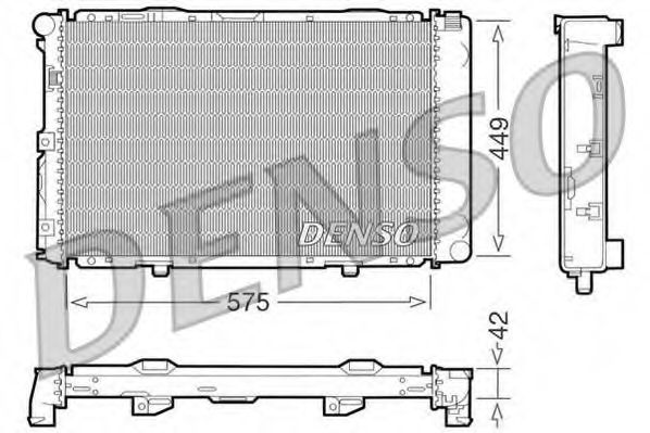 Радиатор, охлаждение двигателя DENSO DRM17065