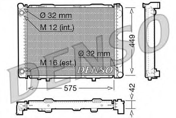 Радиатор, охлаждение двигателя DENSO DRM17069