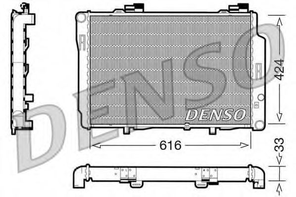 Радиатор, охлаждение двигателя DENSO DRM17070