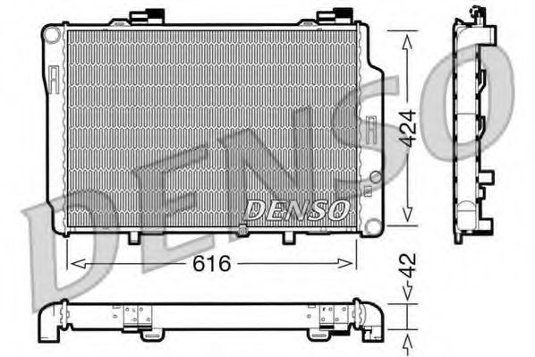 Радиатор, охлаждение двигателя DENSO DRM17072