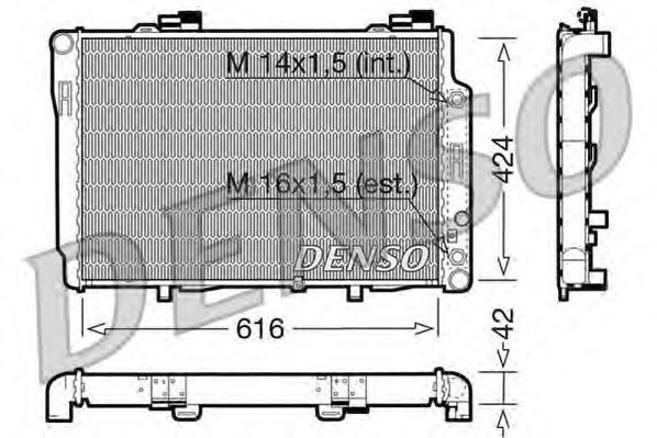 Радиатор, охлаждение двигателя DENSO DRM17073