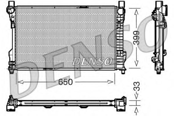 Радиатор, охлаждение двигателя DENSO DRM17082