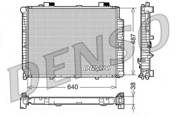 Радиатор, охлаждение двигателя DENSO DRM17085