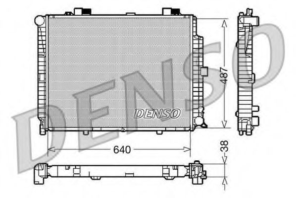 Радиатор, охлаждение двигателя DENSO DRM17086