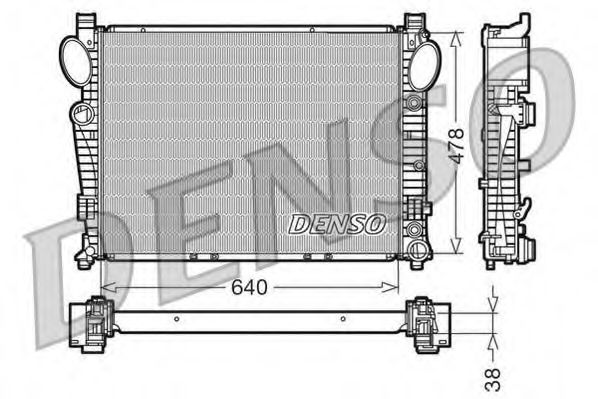 Радиатор, охлаждение двигателя DENSO DRM17094