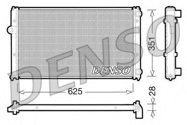 Радиатор, охлаждение двигателя DENSO DRM26001