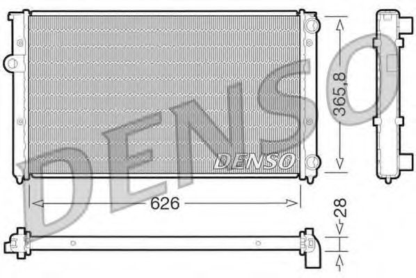 Радиатор, охлаждение двигателя DENSO DRM32027