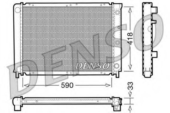 Радиатор, охлаждение двигателя DENSO DRM33032