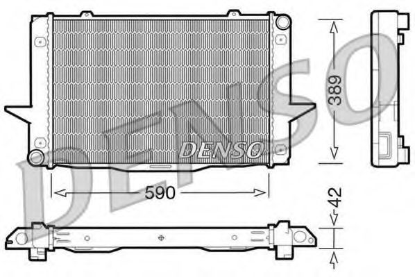 Радиатор, охлаждение двигателя DENSO DRM33043