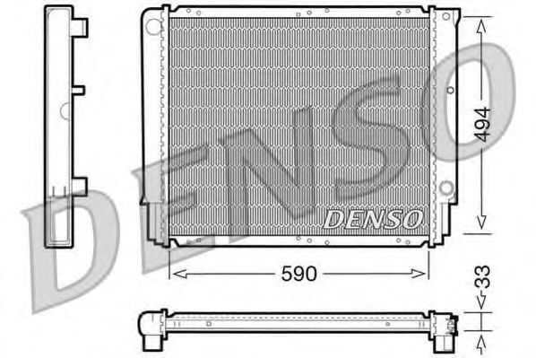 Радиатор, охлаждение двигателя DENSO DRM33050