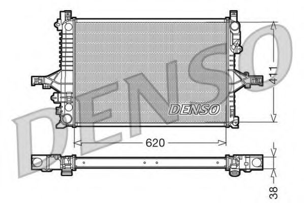 Радиатор, охлаждение двигателя DENSO DRM33065