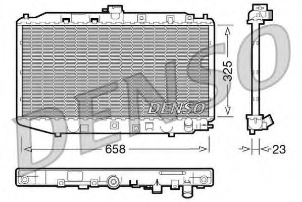 Радиатор, охлаждение двигателя DENSO DRM40002