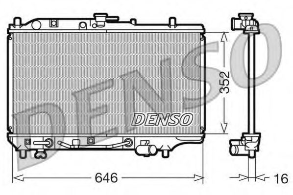 Радиатор, охлаждение двигателя DENSO DRM44005