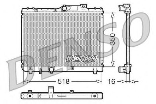 Радиатор, охлаждение двигателя DENSO DRM50029