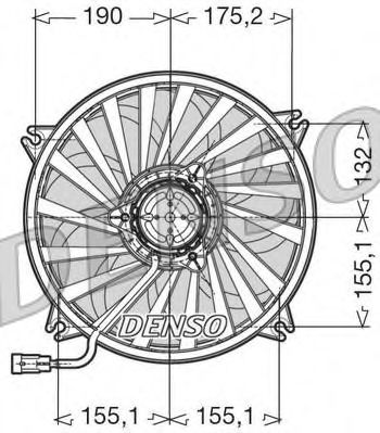 Вентилятор, охлаждение двигателя DENSO DER07005