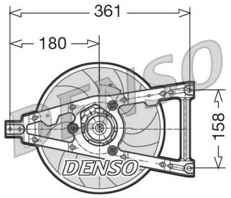 Вентилятор, охлаждение двигателя DENSO DER09011