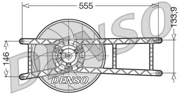 Вентилятор, охлаждение двигателя DENSO DER09017