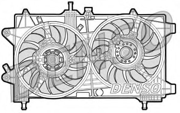 Вентилятор, охлаждение двигателя DENSO DER09043