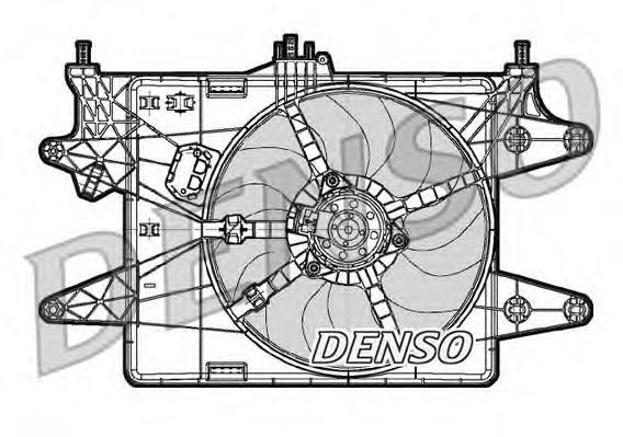 Вентилятор, охлаждение двигателя DENSO DER09081