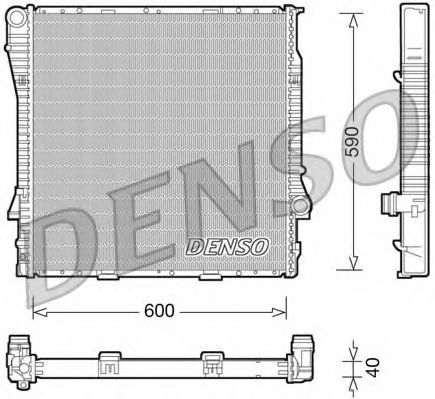 Радиатор, охлаждение двигателя DENSO DRM05114