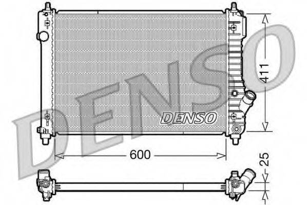 Радиатор, охлаждение двигателя DENSO DRM15004