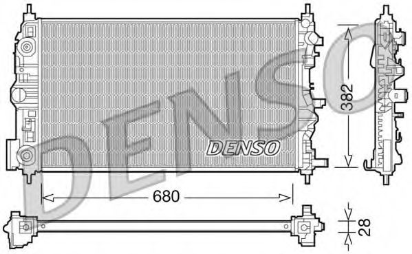 Радиатор, охлаждение двигателя DENSO DRM15006