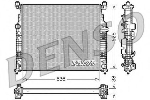 Радиатор, охлаждение двигателя DENSO DRM17007