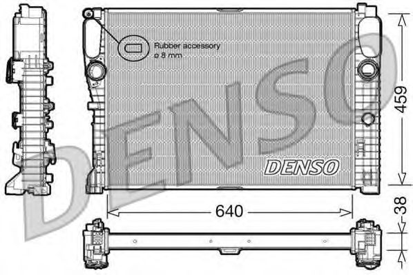 Радиатор, охлаждение двигателя DENSO DRM17014