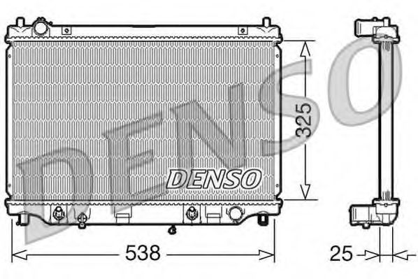 Радиатор, охлаждение двигателя DENSO DRM44017