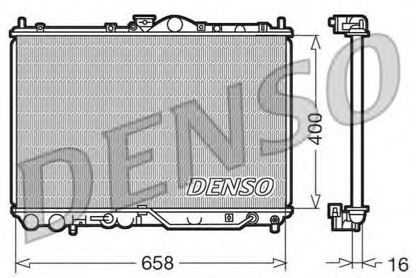 Радиатор, охлаждение двигателя DENSO DRM45011